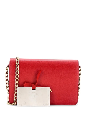 Prada Pre-Owned Chain Wallet Saffiano Leather crossbody bag - Red