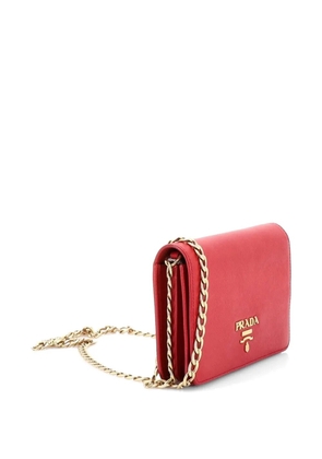 Prada Pre-Owned Chain Wallet Saffiano Leather crossbody bag - Red