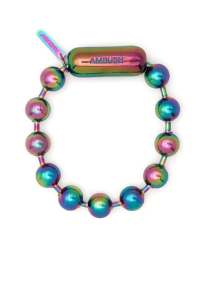 AMBUSH iridescent-effect ball chain bracelet - Pink