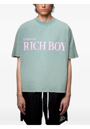 GODMADE Rich Boy logo-print T-shirt - Green