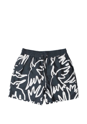 BY PARRA Birds Fly Free swim shorts - Black