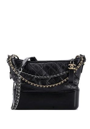 CHANEL Pre-Owned Gabrielle Quilted Aged Calfskin Medium hobo bag - Black