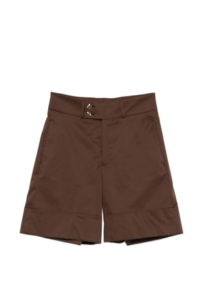 Berwich Nadine turn-up shorts - Brown