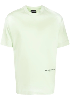Emporio Armani logo-print cotton T-shirt - Green