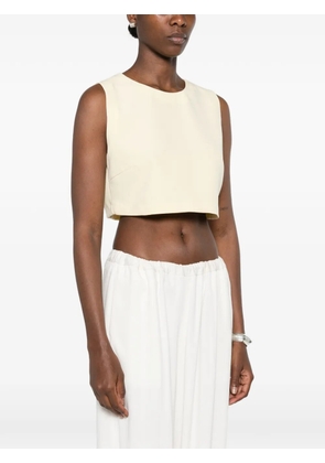 CARLA G. Vaud cropped sleeveless top - Yellow