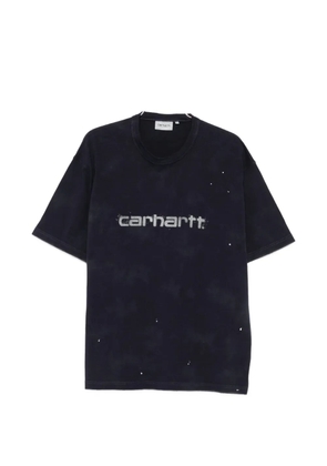 Carhartt WIP logo-print paint-splatter T-shirt - Blue