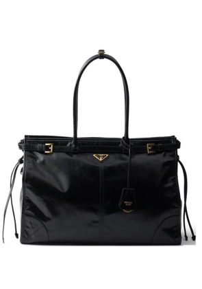 Prada Bonnie extra-large leather handbag - Black