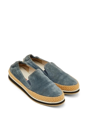 Prada Pre-Owned suede slip-on loafers - Blue