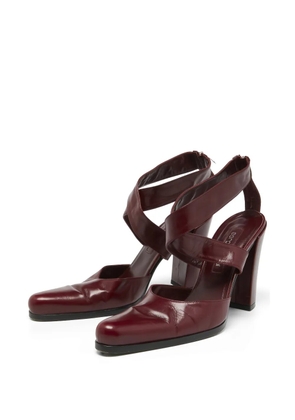 Sergio Rossi cross ankle-strap pumps - Red