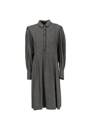 Kenzo Pre-Owned pinstripe-pattern pleated dress - Grey