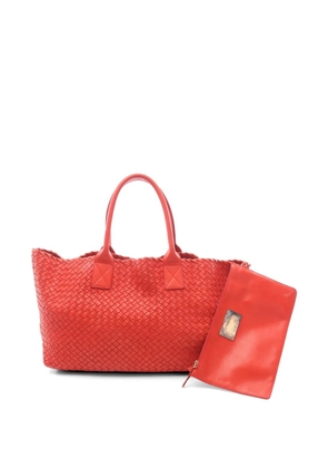 Bottega Veneta Pre-Owned 2000s MM Intrecciato Hippopotamus tote bag - Red