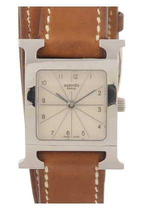 Hermès Pre-Owned H leather-strap 21mm watch - Neutrals