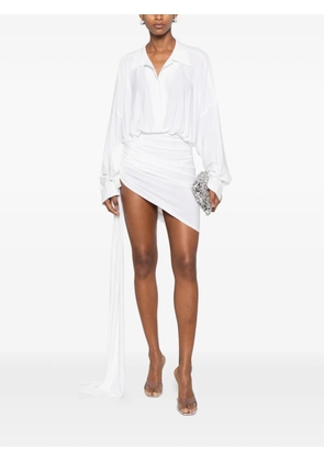 Norma Kamali draped mini dress - White