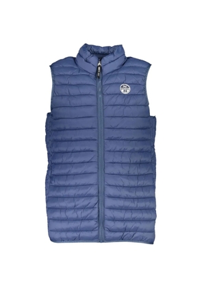North Sails quilted logo-patch gilet - Blue