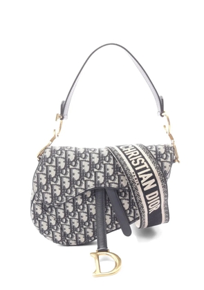 Christian Dior Pre-Owned 2010s Oblique jacquard Saddle shoulder bag - Black