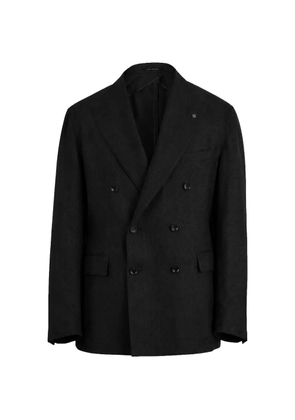 Tagliatore double-breasted linen blazer - Black