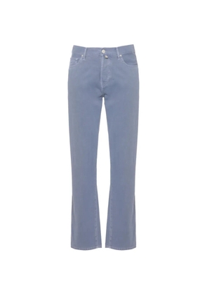 Jacob Cohën logo-patch straight-leg trousers - Blue