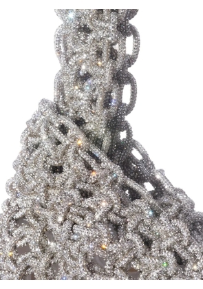 Hibourama Niky crystal-embellished woven tote bag - Silver
