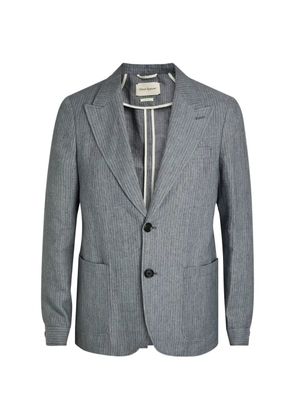 Oliver Spencer Finsbury pinstripe-pattern peak-lapel jacket - Grey