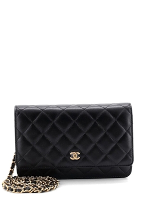 CHANEL Pre-Owned Wallet on Chain Quilted Lambskin crossbody bag - Black