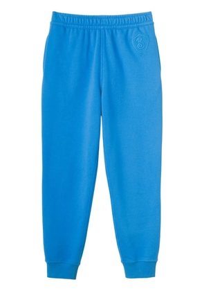 Burberry embroidered-letter motif cotton track pants - Blue
