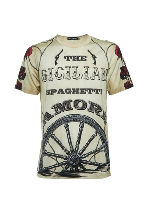 Dolce & Gabbana Pre-Owned The Sicilian printed T-shirt - Neutrals