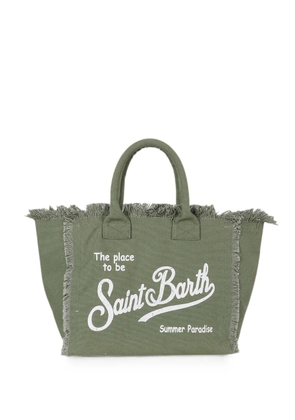 MC2 Saint Barth Vanity frayed-edge shoulder bag - Green