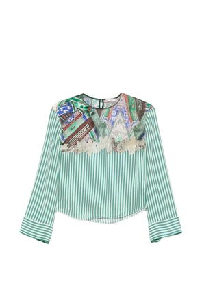HUI MILANO Jasmin stripe-print shirts - Green