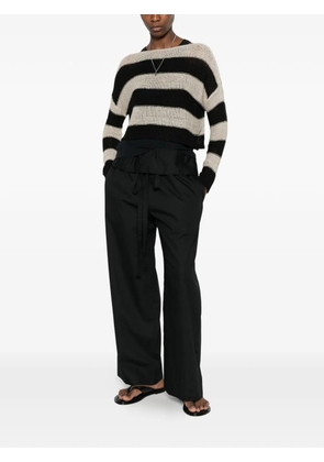 Enza Costa peplum drawstring trousers - Black