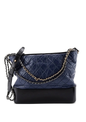 CHANEL Pre-Owned Gabrielle Quilted Aged Calfskin Large hobo bag - Black