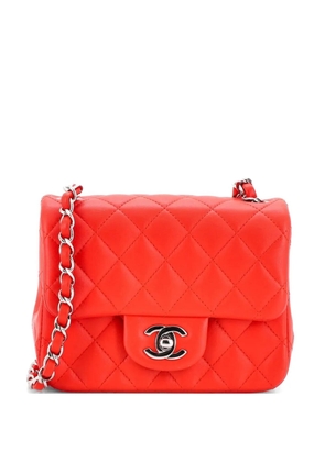 CHANEL Pre-Owned Square Classic Single Flap Bag Quilted Lambskin Mini crossbody bag - Red