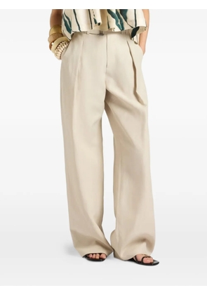Liviana Conti belted pleated trousers - Neutrals