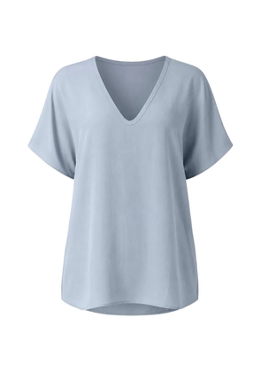 Alysi short-sleeve V-neck top - Blue
