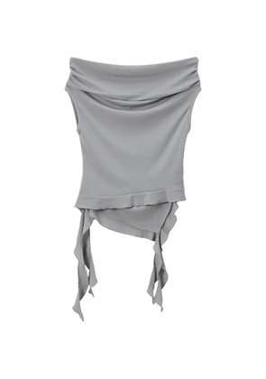 tout a coup off-shoulder ruffled top - Grey