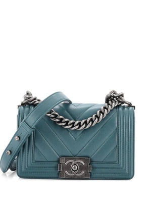 CHANEL Pre-Owned Boy Flap Bag Chevron Caviar Small crossbody bag - Green