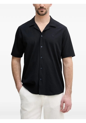 Karl Lagerfeld logo-embroidered short-sleeve shirt - Blue