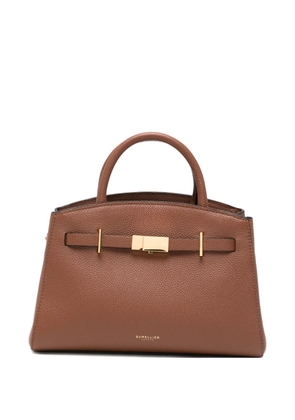 DeMellier small Hudson grained-leather tote bag - Brown