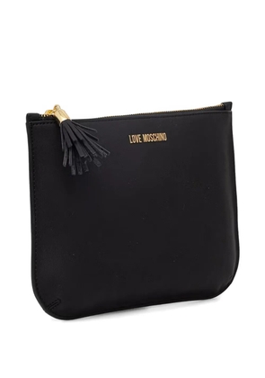 Love Moschino tassel-detail logo-print clutch bags - Black
