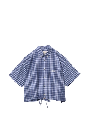 APEE™ by *A BATHING APE® cotton checked top - Blue