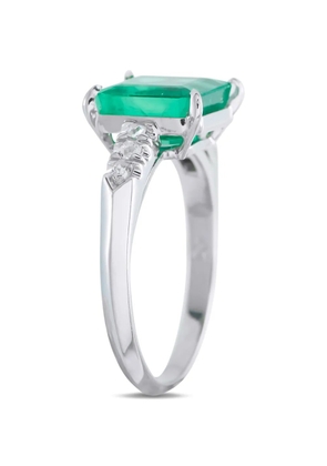 LB Exclusive emerald and diamond ring - Silver