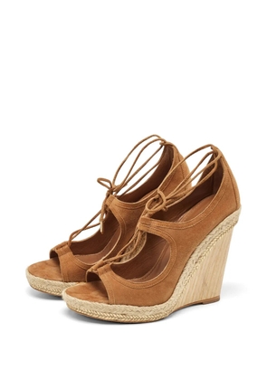 Aquazzura Sexy Thing cutout wedge sandals - Brown