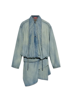 Diesel draped asymmetric dress - Blue