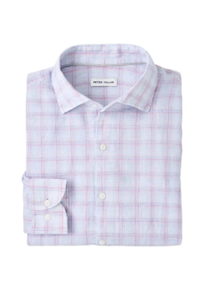 Peter Millar check-pattern linen shirt - Blue