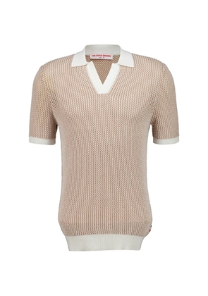 Orlebar Brown Horton chevron-crochet polo shirt