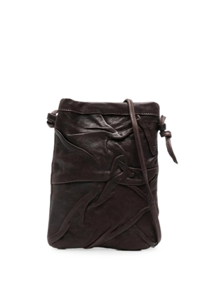 SOMMET Paloma Plump leather shoulder bag - Brown