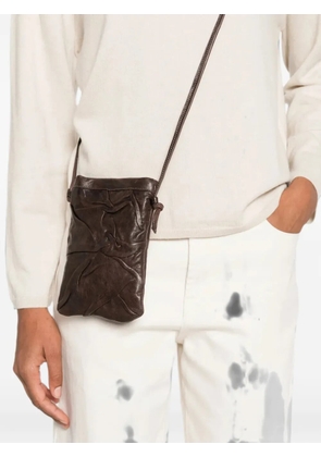 SOMMET Paloma Plump leather shoulder bag - Brown