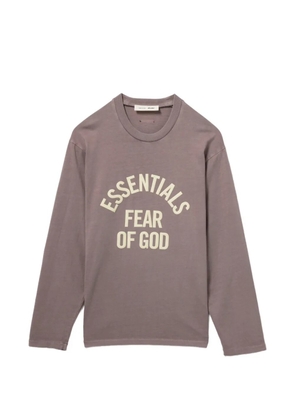 ESSENTIALS logo-print long-sleeve sweatshirt - Purple