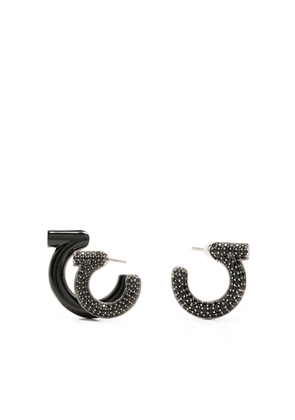 Ferragamo Gancini logo earrings - Black