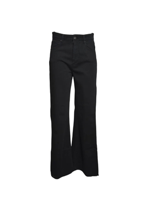 SOLOTRE logo-patch wide-leg jeans - Black