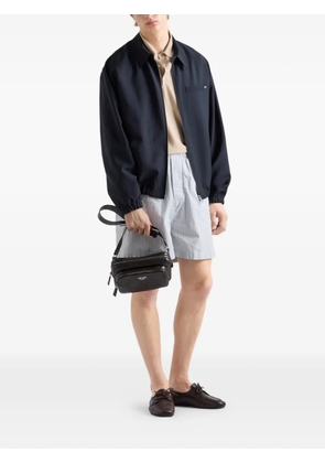 Prada distressed nappa leather shoulder bag - Brown